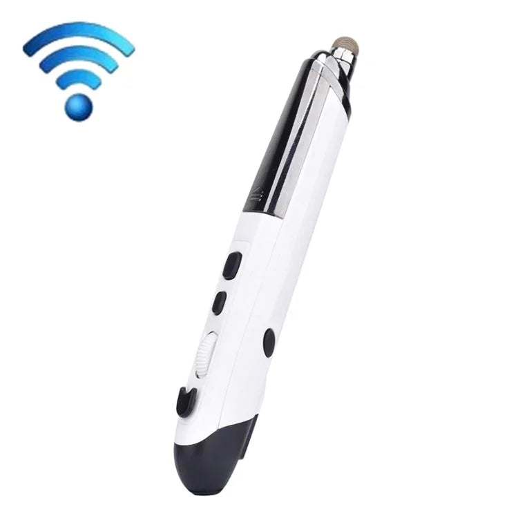 PR-08 1600DPI 6 Keys 2.4G Wireless Electronic Whiteboard Pen Multi-Function Pen Mouse PPT Flip Pen, White, Red, Blue, Black, Silver Gray