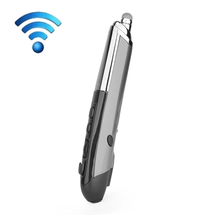 PR-08 1600DPI 6 Keys 2.4G Wireless Electronic Whiteboard Pen Multi-Function Pen Mouse PPT Flip Pen, White, Red, Blue, Black, Silver Gray