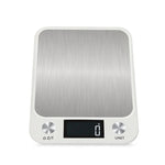 Small Kitchen Food Scale Stainless Steel Electronic Kitchen Scale, 5kg/1g (Black), 10kg/1g (Black), 5kg/1g (White), 10kg/1g (White)