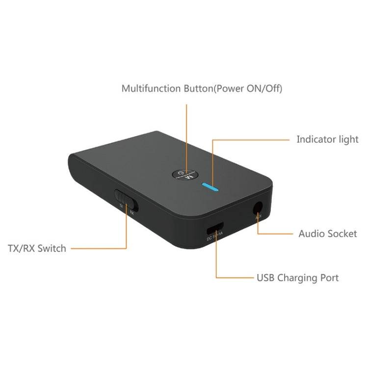BT-6 2 In 1 Receiver & Transmitter Bluetooth 5.0 Audio Adapter, BT-6