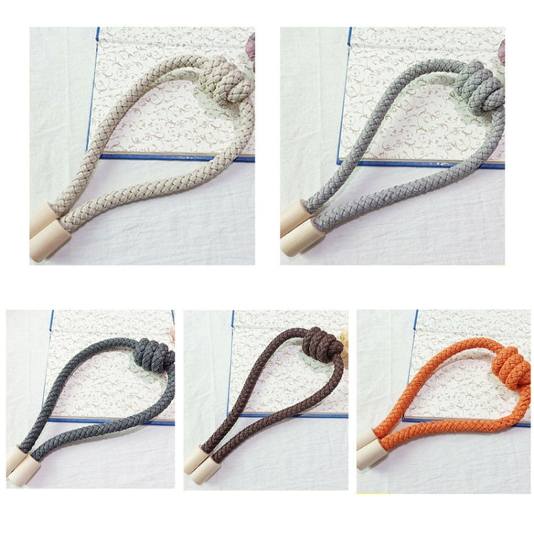 A016 Curtain Straps Free Perforation Free Installation Tassel Hanging Ball Magnet Curtain Buckle, Beige, Coffee, Light Grey, Dark Grey, Orange