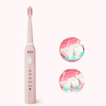 DELIPU Electric Toothbrush Rechargeable Sonic 5-Speed Adjustment Children Adult Household Waterproof Soft Hair Whitening Toothbrush, USB Charging Cable  (Blue), USB Charging Cable (White), USB Charging Stand (Blue), USB Charging Stand(Pink)