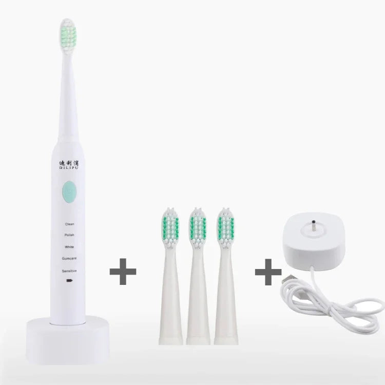 DELIPU Electric Toothbrush Rechargeable Sonic 5-Speed Adjustment Children Adult Household Waterproof Soft Hair Whitening Toothbrush, USB Charging Cable  (Blue), USB Charging Cable (White), USB Charging Stand (Blue), USB Charging Stand(Pink)