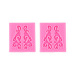 2 PCS Fondant Cake Silicone Mold Hollow Embossed Border Frame Retro Photo Frame Mould