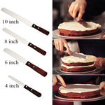Wooden Handle Spatula Baking Stainless Steel Cake Straight Knife