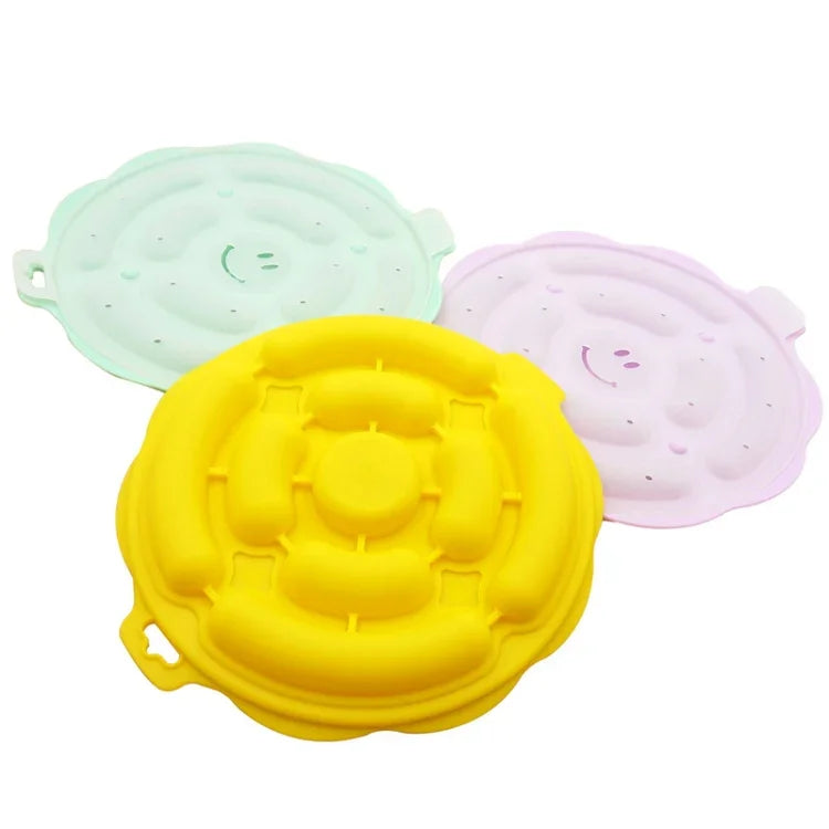 Food Grade Silicone Round Sausage Mold Baking Mold Homemade DIY Hot Dog Mold, Random Color Delivery, DIY Hot Dog Mold