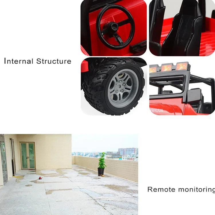Electric Children Four-Way Remote Control Car Toy Model Toy, 1:18, Red SUV 6061