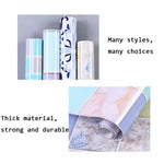 Kitchen Anti-Smoke Tile Wall Stickers Stove Wallpaper, Purple Vine, Blossoming Flowers, Blue Ans White Porcelain