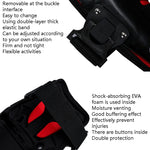 SULAITE Motorcycle Outdoor Riding Anti-Fall Protective Gear Knee Pads, Black, Black Red