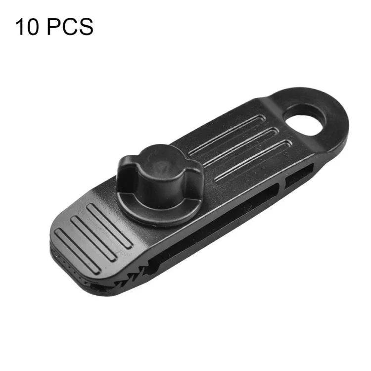 10pcs /Set Outdoor Camping Canopy Windproof Clip Tent Additional Pull Point Plastic Clip Rainproof Tarp Fixing Clip, B Clip, B Clip + Bouncy Ball