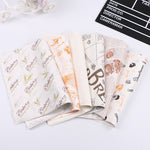100 Sheets / Pack Cake Greaseproof Paper Baking Packaging Plate Paper Hamburger Paper, Colour: Classical Newspaper, Classical Newspaper, Color Pastry, Orange Tower, White English, Coffee English, Wheat English, Pure White, Thick Kraft Paper, Gray Tower