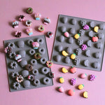 Silicone Cake Mold 25 Grid Fudge Hard Candy Silicone Biscuit Mold, Fruit, Donuts