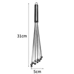Manual Whisk Stainless Steel Glass Bead Egg Whisk Kitchen Household Hand-Held Baking Tools Type A 12 Inch, Type A 12 Inch, Type A 10 Inch, Type B 12 Inch, Type B 10 Inch, Type C 12 inch, Type C  10 Inch