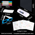 3D Fluorescent Drawing Board Magic Luminous Three-Dimensional Writing Board Graffiti Board Lighting Puzzle Children Drawing Board,Style:, Medium  Drawing Board (Space Version), Medium Drawing Board (Dinosaur Version)                                    ...