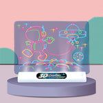 3D Fluorescent Drawing Board Magic Luminous Three-Dimensional Writing Board Graffiti Board Lighting Puzzle Children Drawing Board,Style:, Medium  Drawing Board (Space Version), Medium Drawing Board (Dinosaur Version)                                    ...
