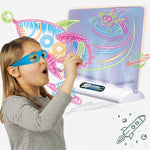 3D Fluorescent Drawing Board Magic Luminous Three-Dimensional Writing Board Graffiti Board Lighting Puzzle Children Drawing Board,Style:, Medium  Drawing Board (Space Version), Medium Drawing Board (Dinosaur Version)                                    ...