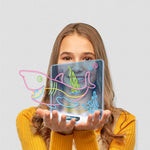 3D Fluorescent Drawing Board Magic Luminous Three-Dimensional Writing Board Graffiti Board Lighting Puzzle Children Drawing Board,Style:, Medium  Drawing Board (Space Version), Medium Drawing Board (Dinosaur Version)                                    ...