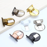 Zinc Alloy Non-Perforated Suction Silent Strong Magnetic Door Stopper, Red Ancient, Brushed Steel, Black, White, Yellow, Bright Gold, Bronze