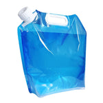 PE Water Bag For Portable Folding Water Storage Lifting Bag for Camping Hiking Survival Hydration Storage Bladder, 10L(Blue)