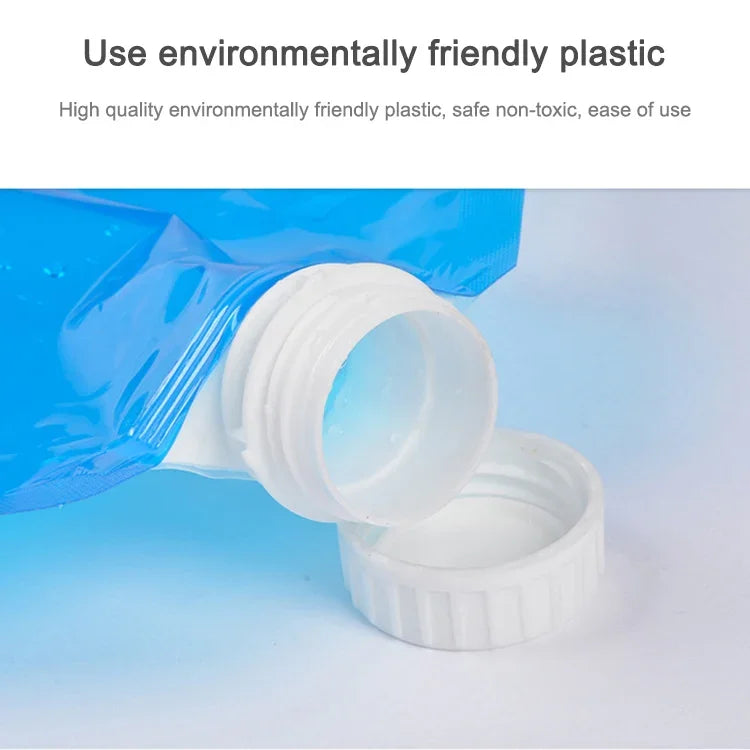 PE Water Bag For Portable Folding Water Storage Lifting Bag for Camping Hiking Survival Hydration Storage Bladder, 10L(Blue)