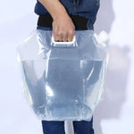 Foldable Water Bag Outdoor Sports Camping Hiking Storge Water Bucket Picnic Water Container Lifting Carrier Water Bag, 5L, 10L, 15L