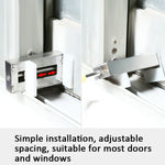 2 PCS Aluminum Screen Window Door Lock Child Protection Safety Lock Anti-theft Stopper, Hex Key, One-word Key