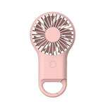Handheld Pocket Mini Small Fan Portable Charging Outdoor USB Fan With 7 Color Light, Pink, ArmyGreen, Orange