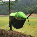 Parachute Cloth Anti-Mosquito Sunshade With Mosquito Net Hammock Outdoor Single Double Swing Off The Ground Aerial Tent, 270x140cm (Blue / Light Blue), 270 x 140cm (Pink Blue)