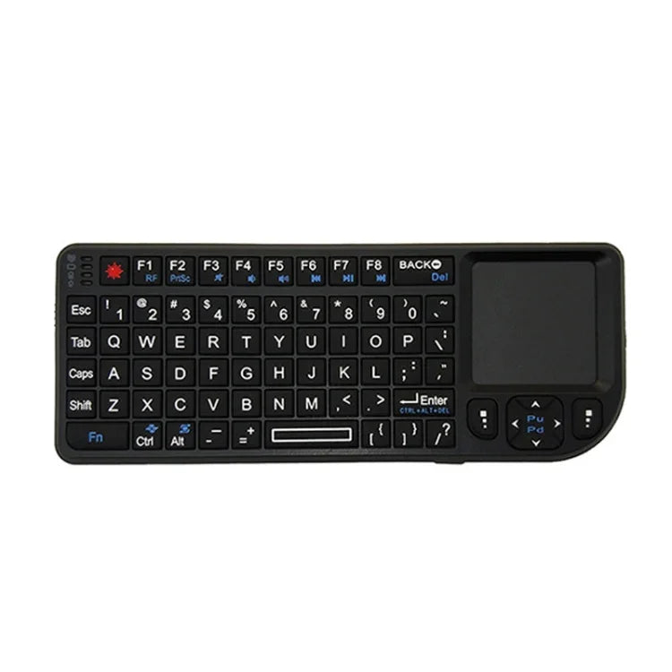 A8 Mini Wireless Mouse And Keyboard With Laser Touchpad Keyboard, English White Backlight, English Colorful Backlight