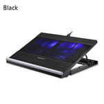 NUOXI T10 Laptop Radiator Multi-File Adjustment Aluminum Alloy Bracket, Black, Silver