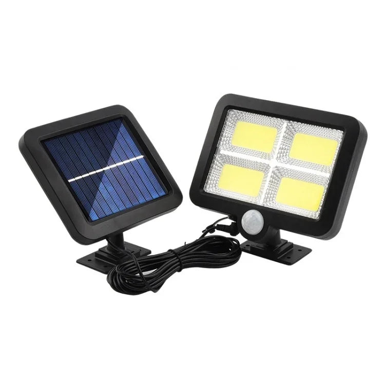 Solar Separated Wall Lamp Outdoor Courtyard Waterproof Human Body Induction Light, 128 COB