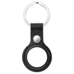 Anti-scratch Top-layer Cowhide Leather Protective Cover with Hanging Buckle for AirTag 2nd Gen / AirTag 1st Gen