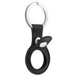 Anti-scratch Top-layer Cowhide Leather Protective Cover with Hanging Buckle for AirTag 2nd Gen / AirTag 1st Gen