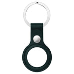 Anti-scratch Top-layer Cowhide Leather Protective Cover with Hanging Buckle for AirTag 2nd Gen / AirTag 1st Gen