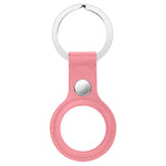 Anti-scratch Top-layer Cowhide Leather Protective Cover with Hanging Buckle for AirTag 2nd Gen / AirTag 1st Gen