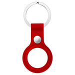 Anti-scratch Top-layer Cowhide Leather Protective Cover with Hanging Buckle for AirTag 2nd Gen / AirTag 1st Gen