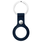Anti-scratch Top-layer Cowhide Leather Protective Cover with Hanging Buckle for AirTag 2nd Gen / AirTag 1st Gen