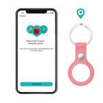 Anti-scratch Top-layer Cowhide Leather Protective Cover with Hanging Buckle for AirTag 2nd Gen / AirTag 1st Gen