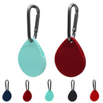 2 PCS Drop Shape  Shockproof Anti-scratch Silicone Protective Case with Carabiner for AirTag 2nd Gen / AirTag 1st Gen