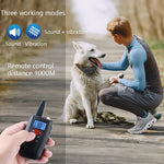 PaiPaitek PD526V-2 1 In 2 100-Speed Sound Vibration Remote Control Training Dog Device Anti-Barking Device Electronic Remote Control Collar, PD526V-2