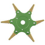 Toothed Mower Blade Six-Leaf Cyclone Blade Agricultural Weeder Parts, Golden Blade Bagged Gray, Golden Blade Bagged Green, Golden Blade Bagged Yellow, Golden Blade Bagged Red