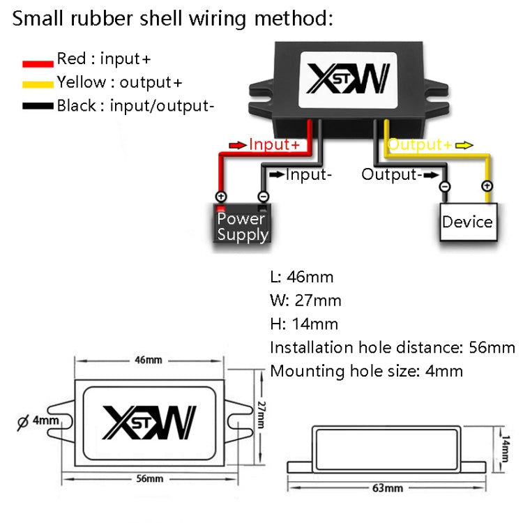 XWST DC 12/24V To 5V Converter Step-Down Vehicle Power Module, Specification:, 12V To 5V 1A Small Rubber Shell, 12V To 5V 2A Small Rubber Shell, 12V to 5V 3A Small Rubber Shell, 12/24V To 5V 8A Medium Rubber Shell, 12/24V To 5V 10A Medium Rubber Shell ...