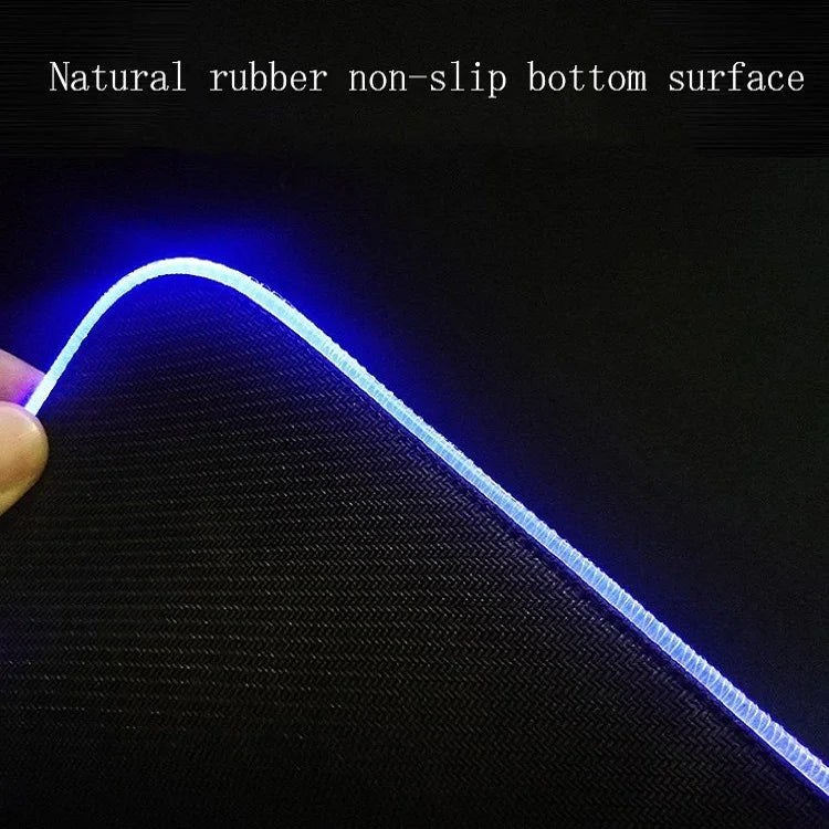 F-01 Rubber Thermal Transfer RGB Luminous Non-Slip Mouse Pad, 300x350x4mm, 350x600x3mm, 350x600x4mm, 300x800x3mm, 300x800x4mm