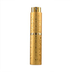 2 PCS Embossed Rotating Perfume Bottle Metal Discharge Bottle Sterilizing Alcohol Spray Bottle, 10ml
