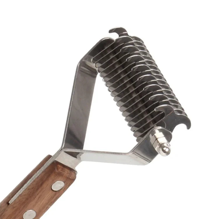 Walnut Pet Stainless Steel Cleaning And Grooming Comb, Large