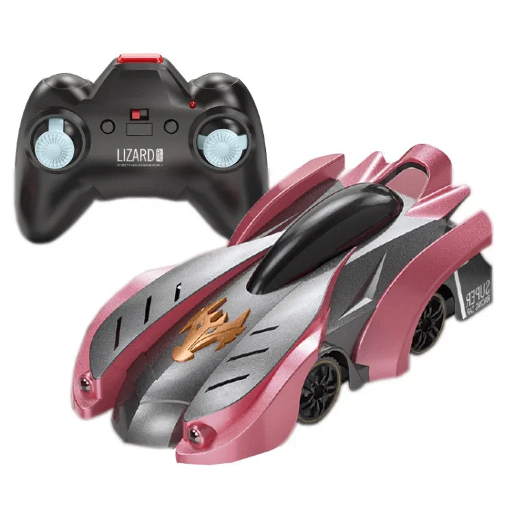 Remote Control Wall Climbing Car Mini Electric Remote Control Car Children Toy, Red Charge Handle RC Edition, Red Flame Handle RC Edition, Blue Break Handle RC Edition, Blue Lightning Handle RC Edition, Red Charge Watch RC Edition                      ...