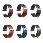 HB001 Color-Changing  Retro Oil Wax Leather Ultra-Thin Universal Watch Strap, 18mm, 20mm, 22mm