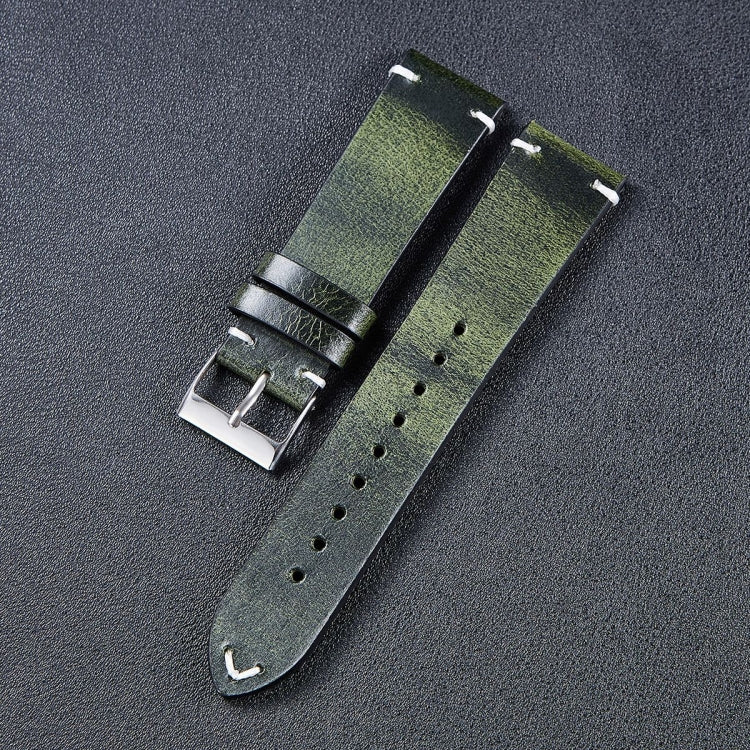 HB001 Color-Changing  Retro Oil Wax Leather Ultra-Thin Universal Watch Strap, 18mm, 20mm, 22mm