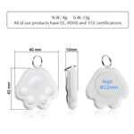 2 PCS HYC-09 Dog Paw Bluetooth Anti-Lost Device Pet Tracking Locator Keychain Smart Search Two-Way Alarm, Dog Paw Dark Blue, Dog Paw Dark Gray, Dog Paw Black, Dog Paw White, Dog Paw Light Blue, Dog Paw Green, Dog Paw Pink, Dog Paw Red