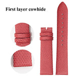 Thin Watch Chain With Calfskin Lizard Pattern Strap, Strap Width  12mm, Strap Width  14mm, Strap Width  16mm, Strap Width  18mm, Strap Width  20mm